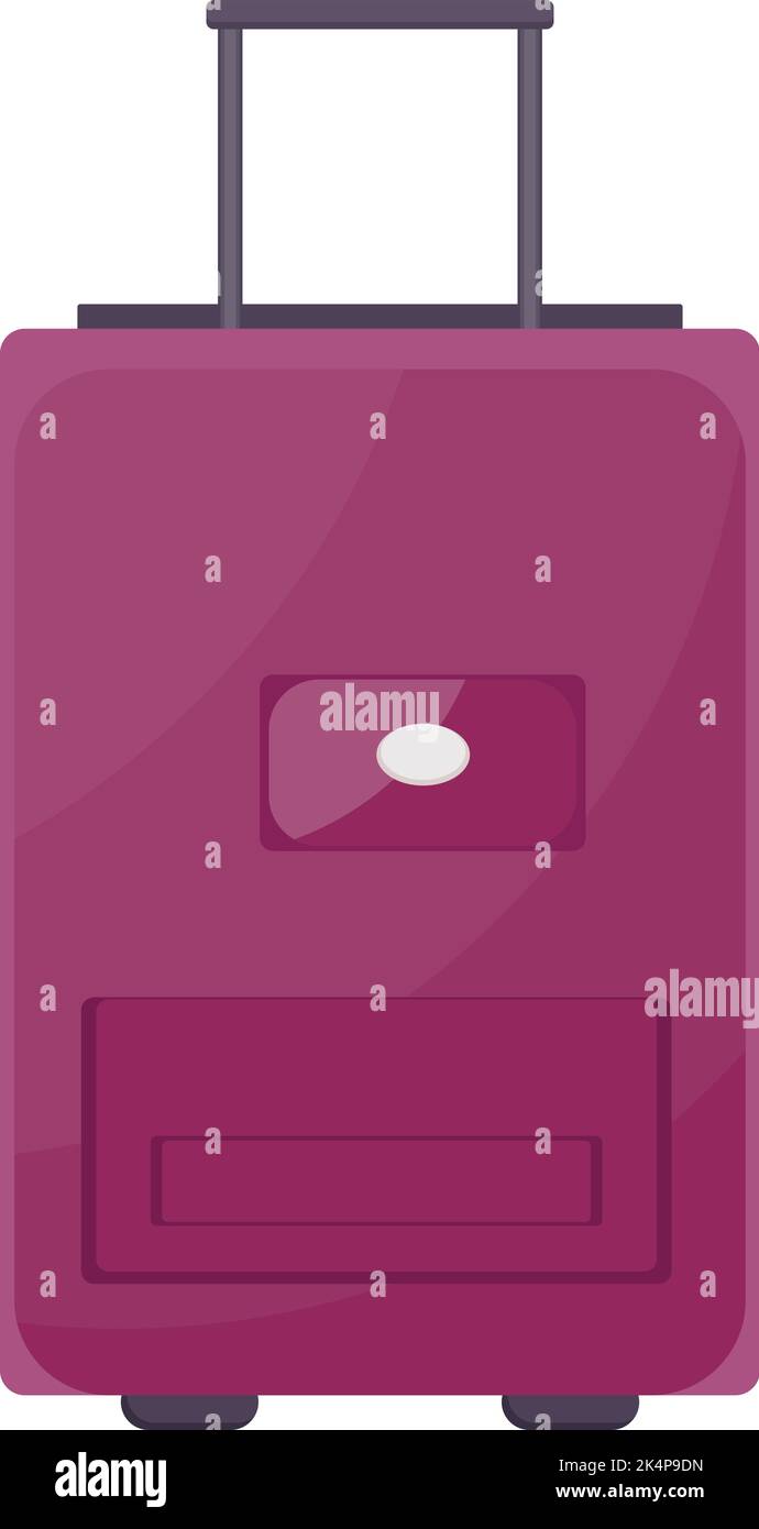 Pink suitcase, illustration, vector on a white background. Stock Vector