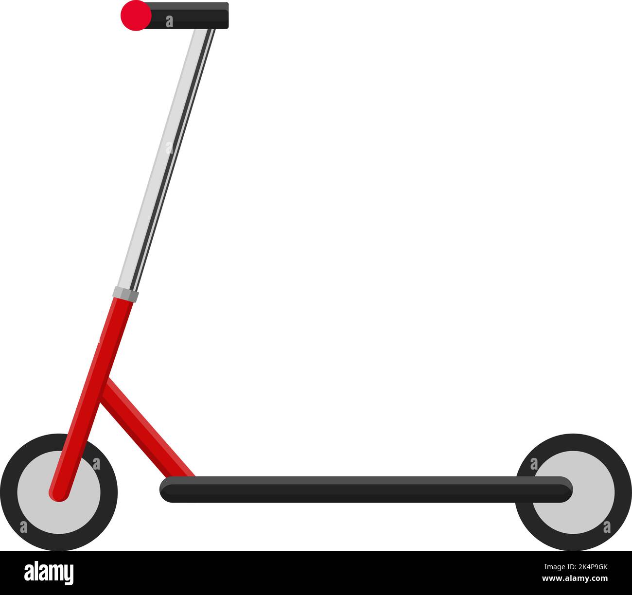 Electric scooter, illustration, vector on a white background. Stock Vector