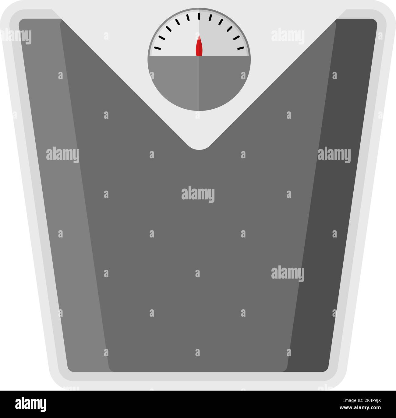 Digital weight scale, illustration, vector on a white background. Stock Vector