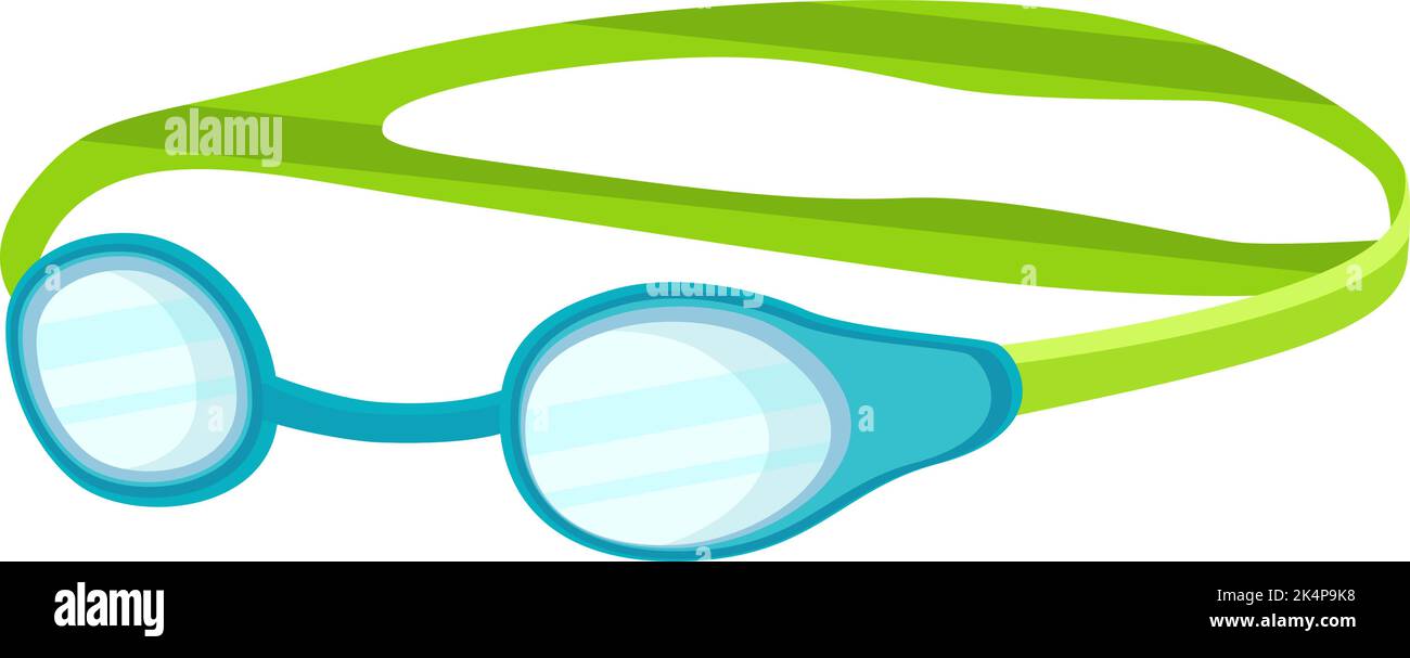 Swimming goggles, illustration, vector on a white background. Stock Vector