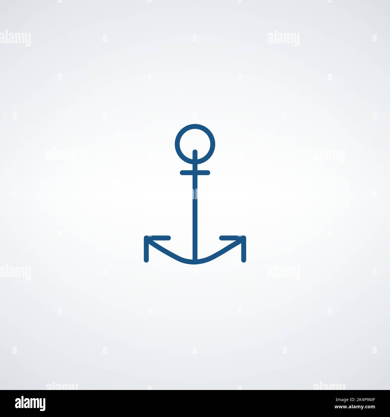 Thin liner anchor Icon. Stock vector illustration isolated Stock Vector