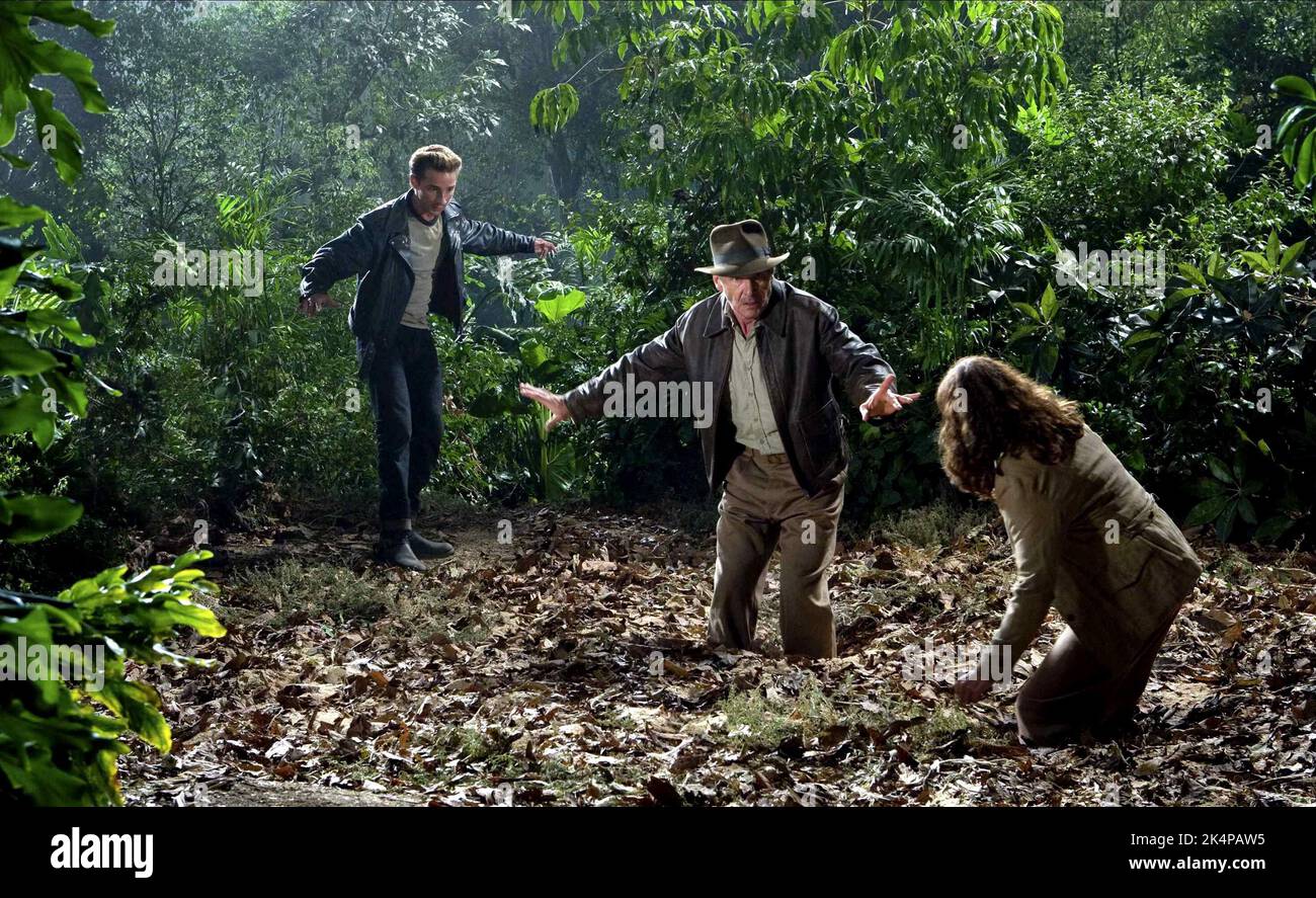 SHIA LABEOUF, HARRISON FORD, KAREN ALLEN, INDIANA JONES AND THE KINGDOM