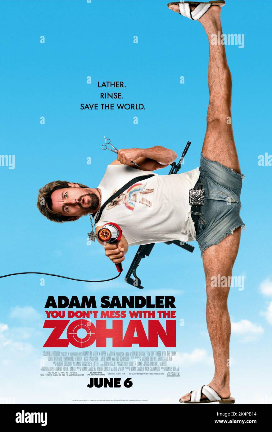 ADAM SANDLER POSTER, YOU DON'T MESS WITH THE ZOHAN, 2008 Stock Photo