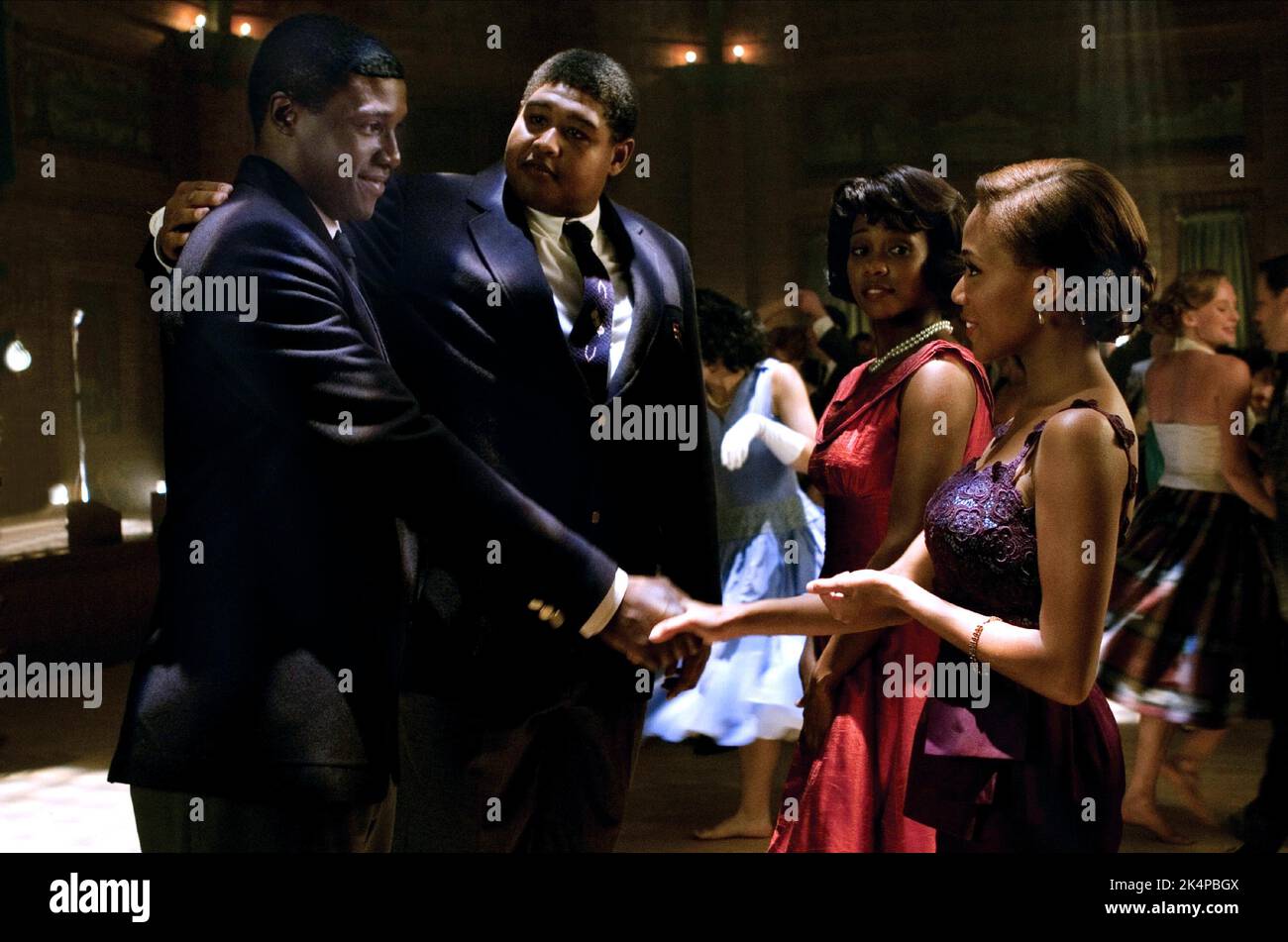 ROB BROWN, OMAR BENSON MILLER, LINARA WASHINGTON, NICOLE BEHARIE, THE EXPRESS: THE ERNIE DAVIS STORY, 2008 Stock Photo