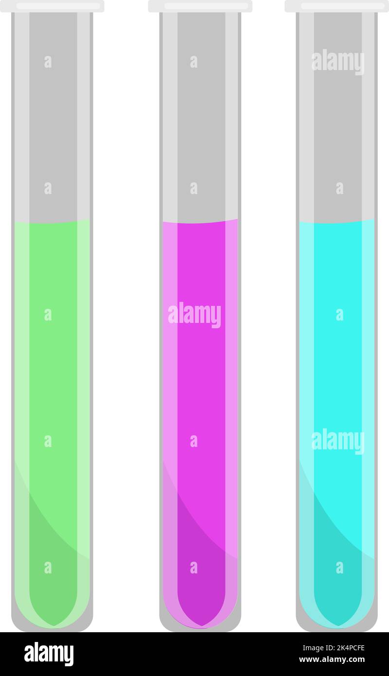 Study tubes, illustration, vector on a white background Stock Vector ...