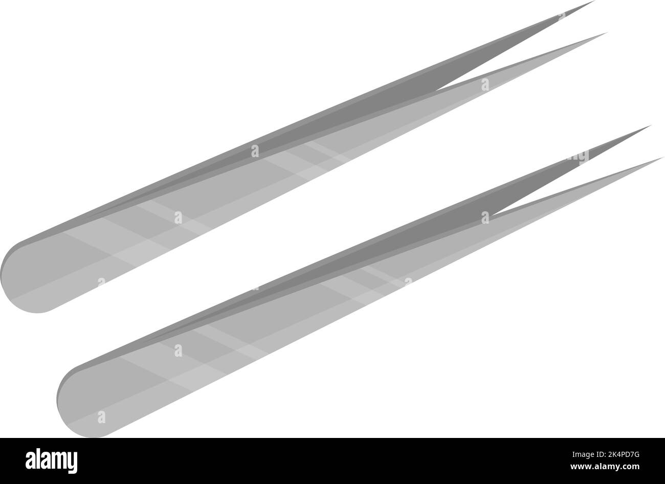 Eyebrow tweezers, illustration, vector on a white background. Stock Vector