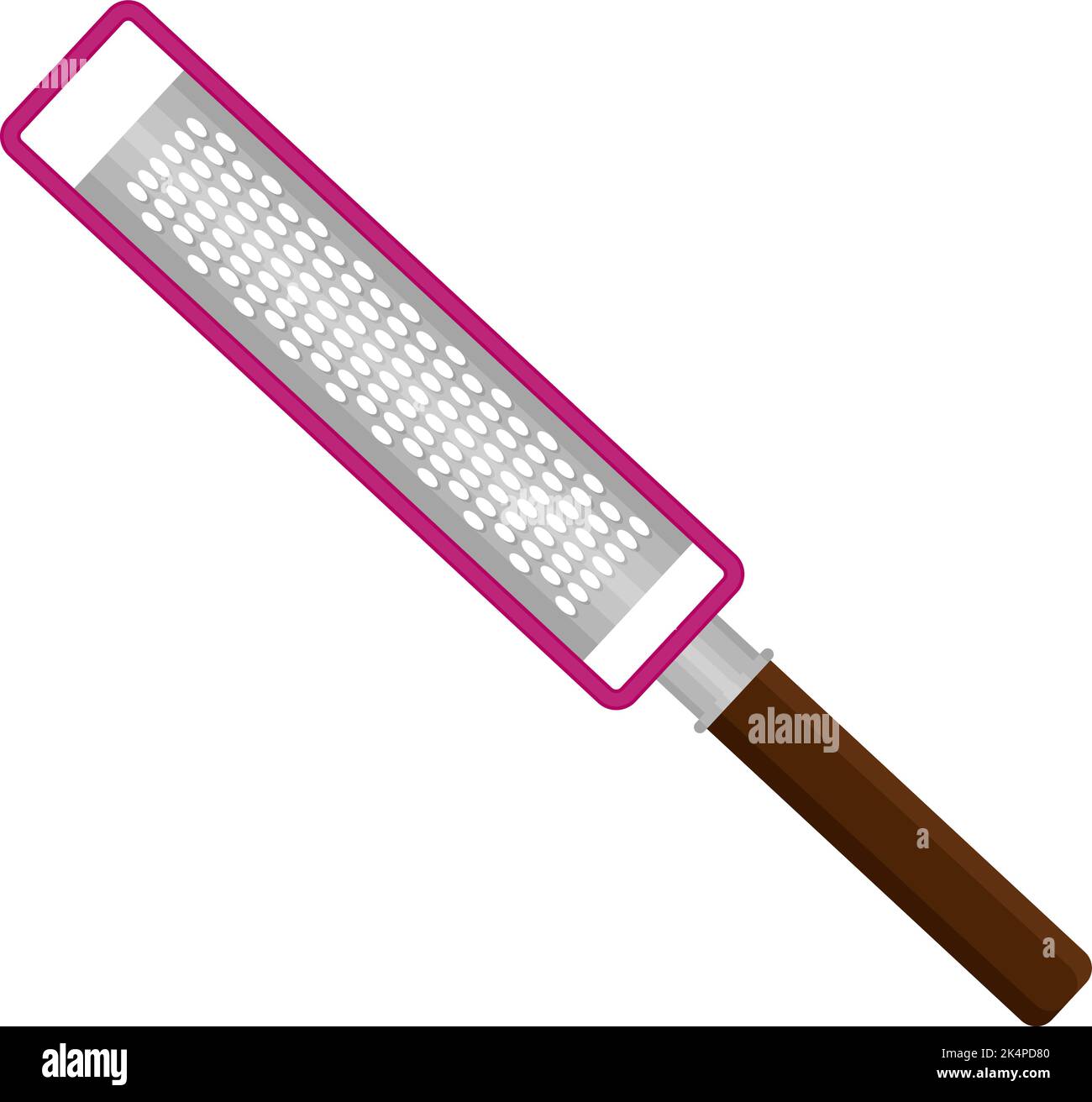 Pink grater, illustration, vector on a white background. Stock Vector
