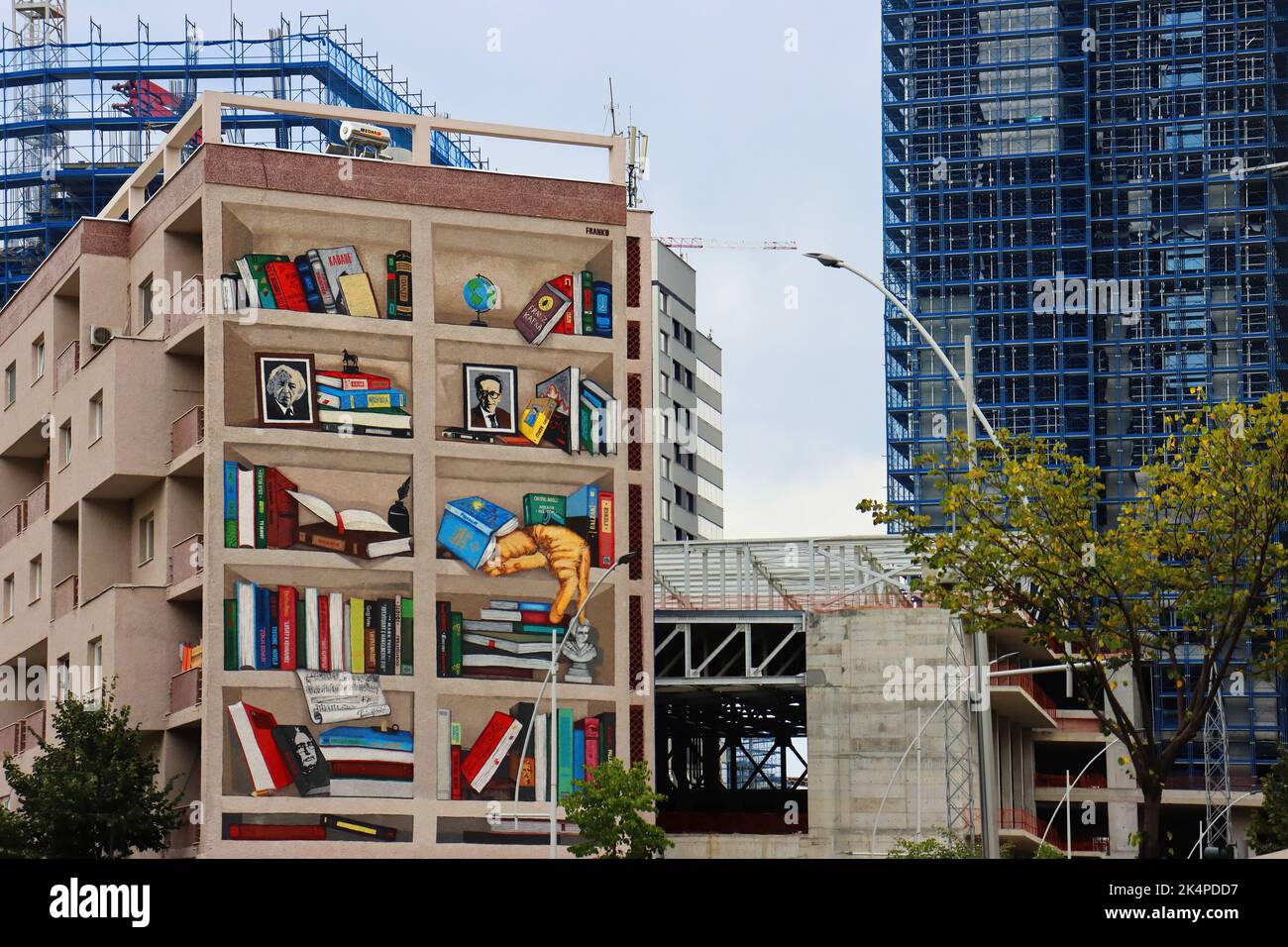 Tirana, Albania - September 1th 2022: Albaniant Street Art. Mural