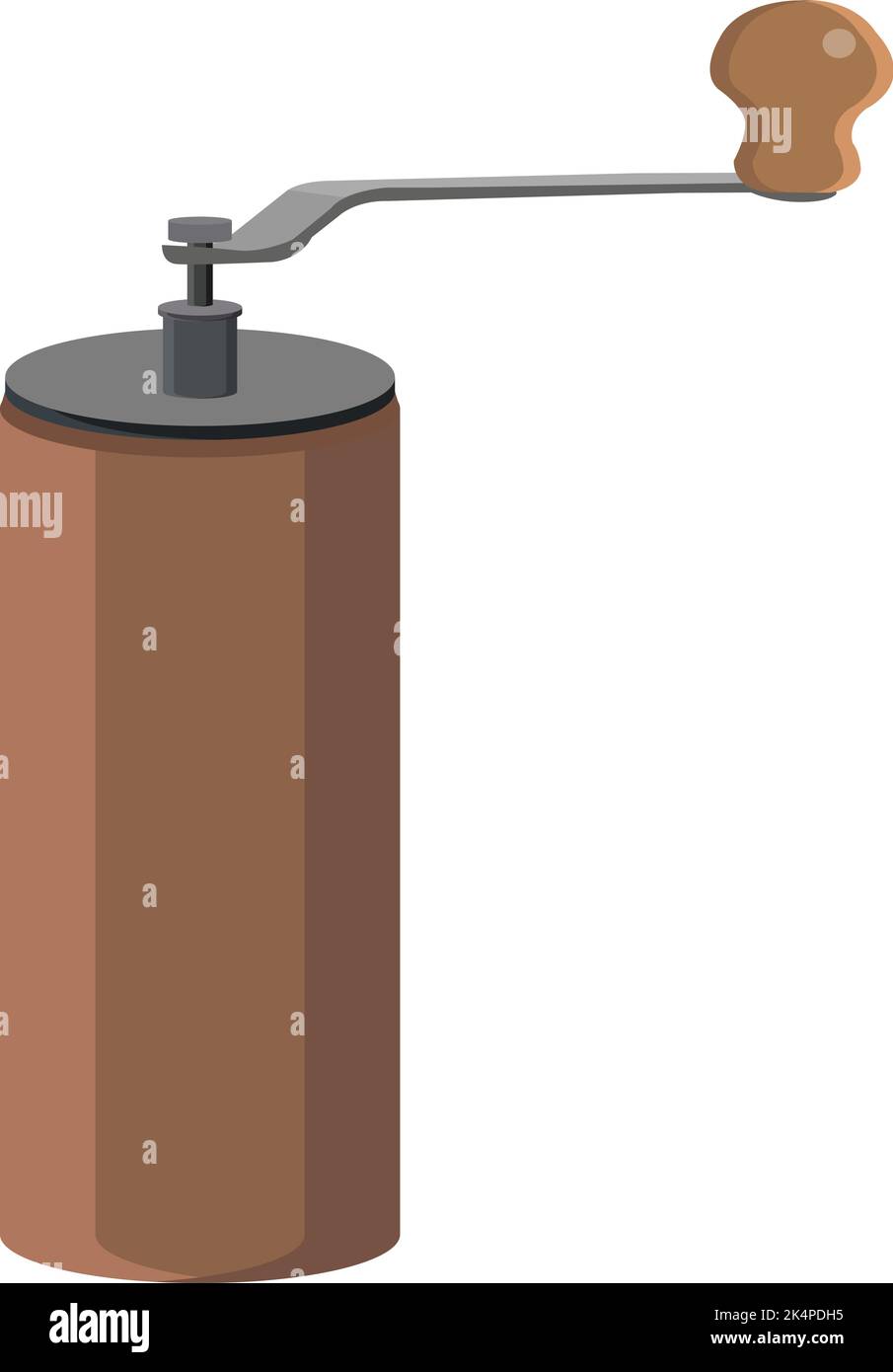 Coffee grinder, illustration, vector on a white background. Stock Vector