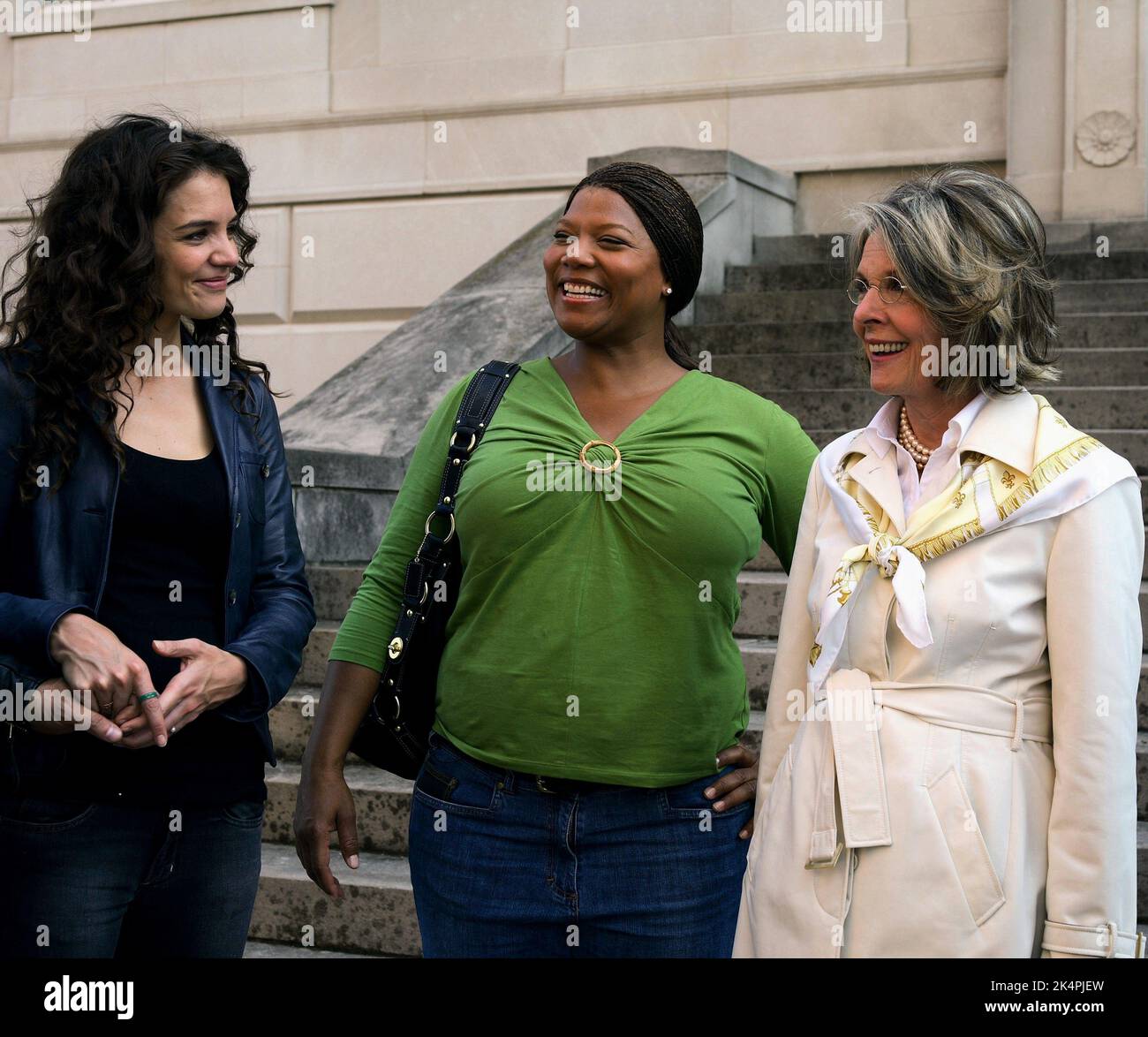 KATIE HOLMES, QUEEN LATIFAH, DIANE KEATON, MAD MONEY, 2008 Stock Photo