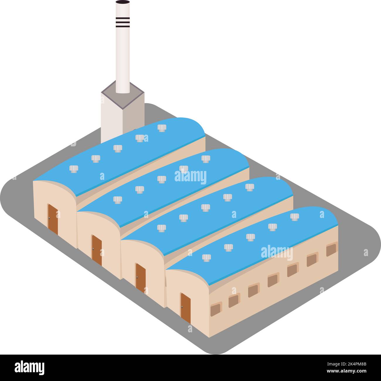 Factory building, illustration, vector on a white background Stock ...