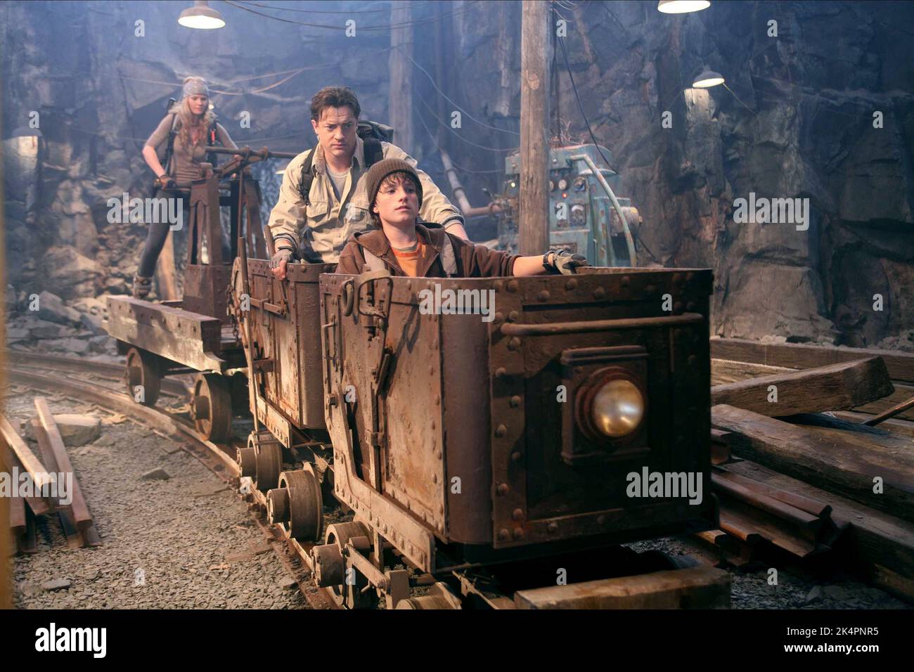 BRIEM,FRASER,HUTCHERSON, JOURNEY TO THE CENTER OF THE EARTH, 2008 Stock Photo