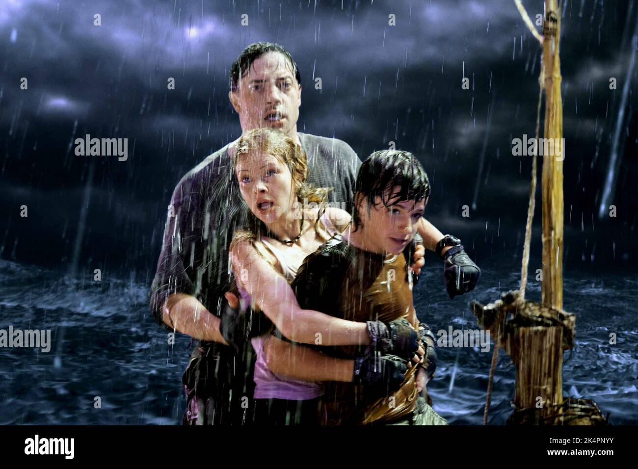 FRASER,BRIEM,HUTCHERSON, JOURNEY TO THE CENTER OF THE EARTH, 2008 Stock Photo