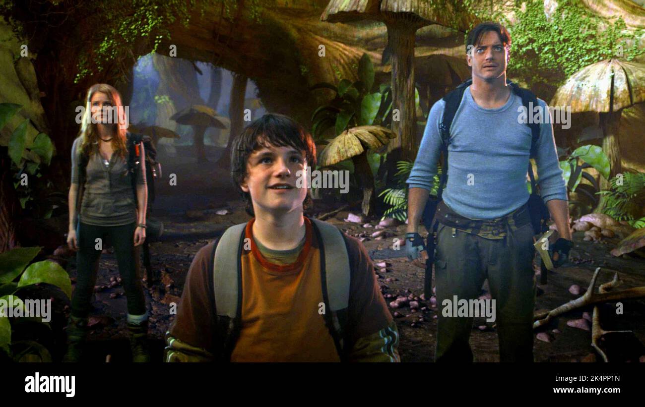 BRIEM,HUTCHERSON,FRASER, JOURNEY TO THE CENTER OF THE EARTH, 2008 Stock Photo