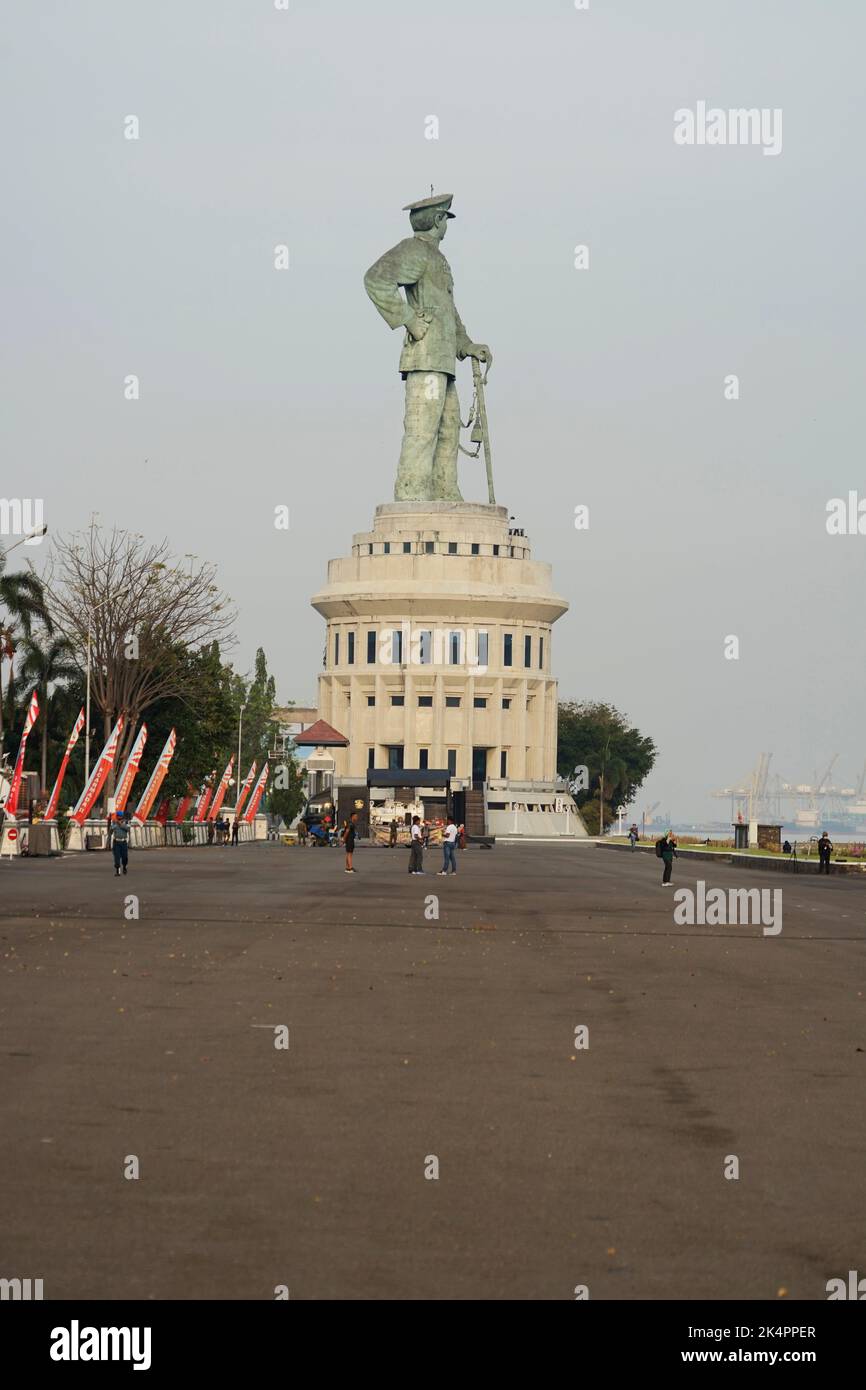 Surabaya, Indonesia, August 2022. People vacation at Jalesveva Jayamahe ...