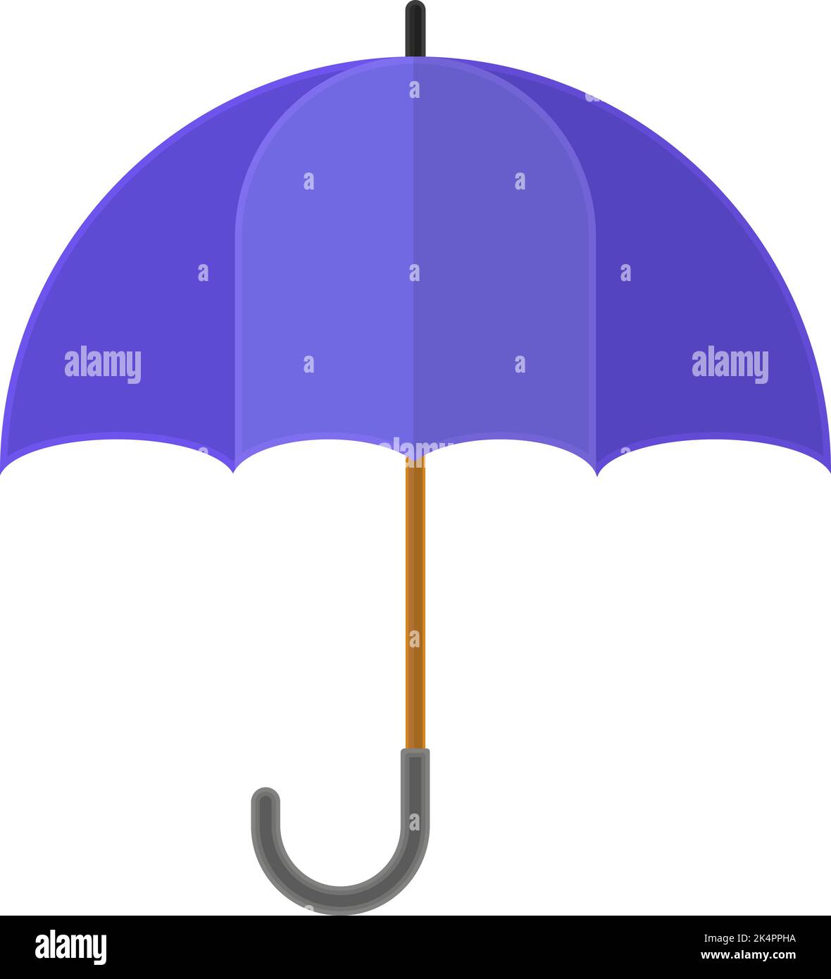 Purple umbrella, illustration, vector on a white background Stock