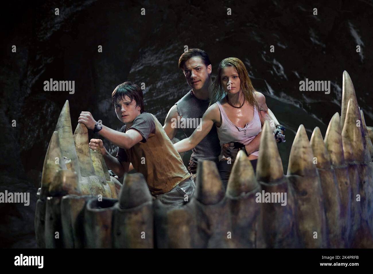 HUTCHERSON,FRASER,BRIEM, JOURNEY TO THE CENTER OF THE EARTH, 2008 Stock Photo