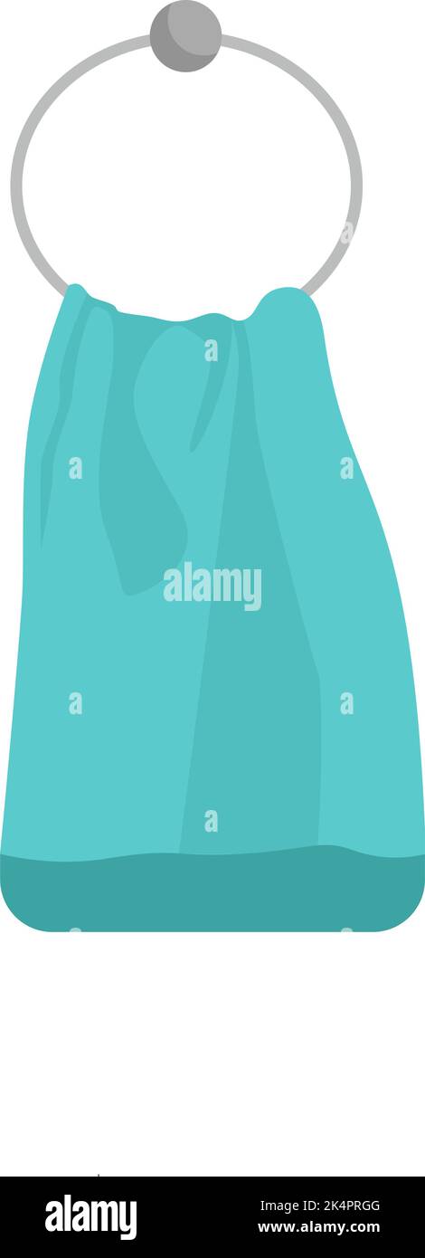 Bathroom towel hanger, illustration, vector on a white background. Stock Vector