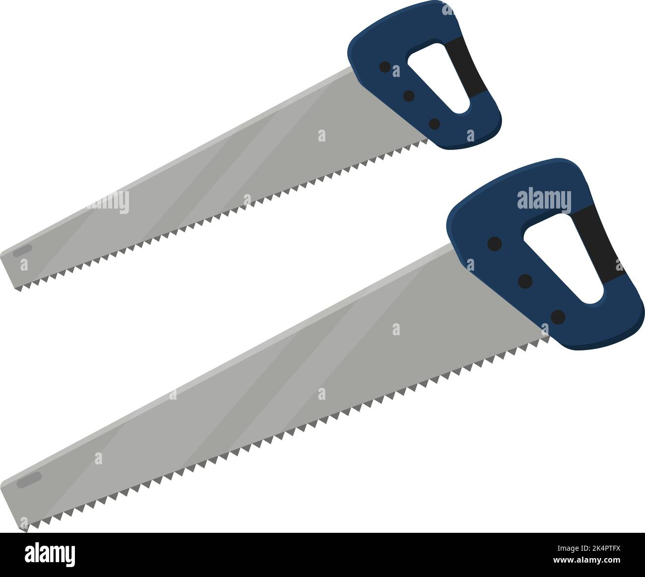 Hand wood saw, illustration, vector on a white background Stock Vector ...