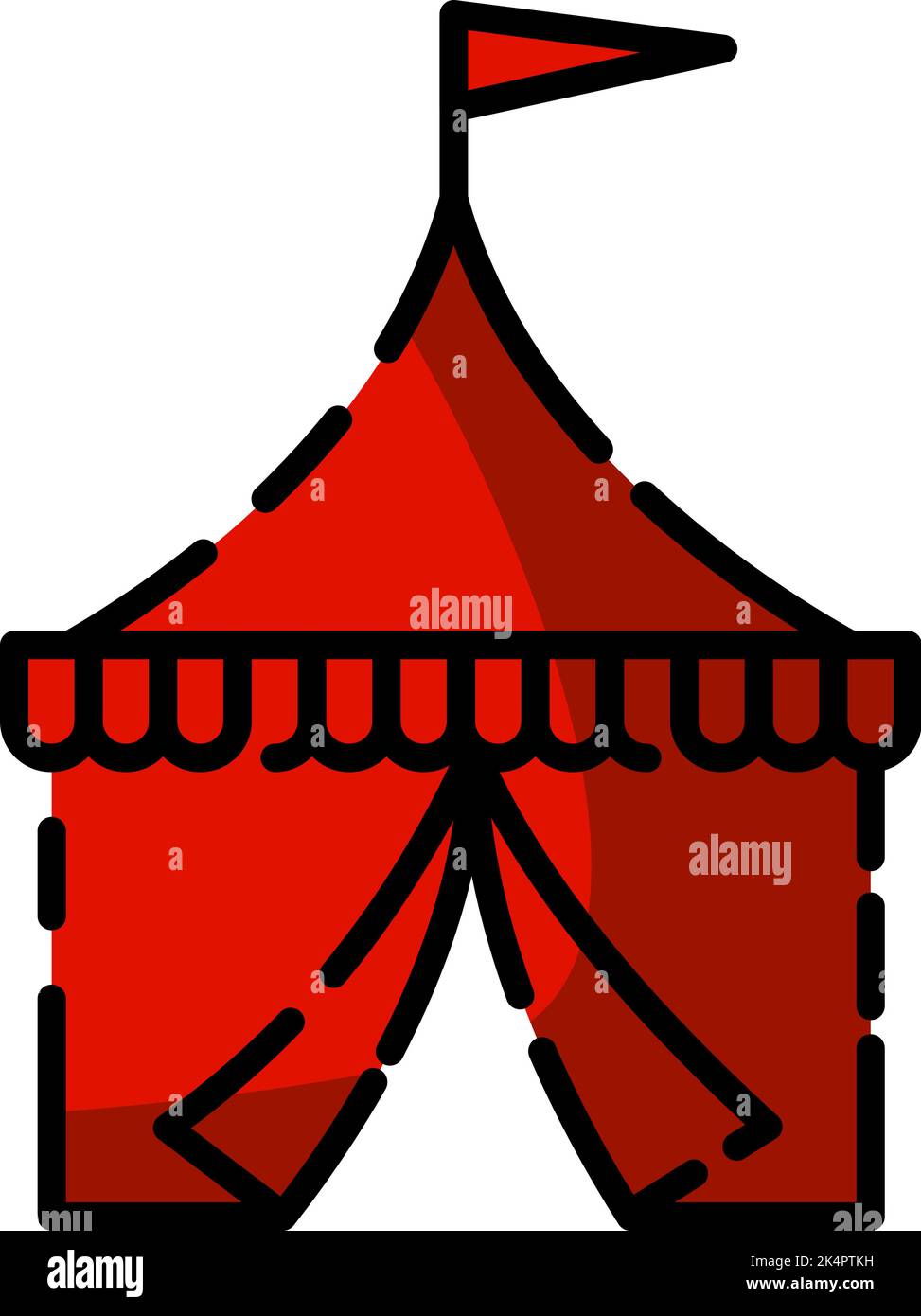 Amusment park circus , illustration, vector on a white background. Stock Vector