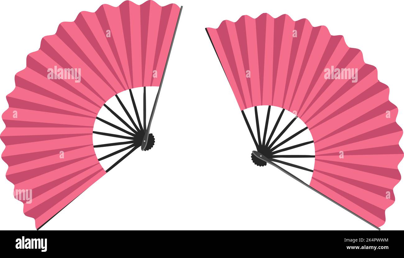 Traditional hand fans Stock Vector Images - Alamy, image size:1300x831