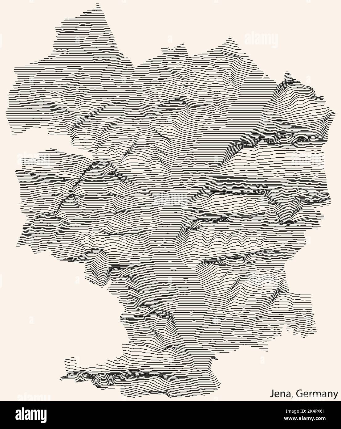 Topographic relief map of JENA, GERMANY Stock Vector Image & Art Alamy
