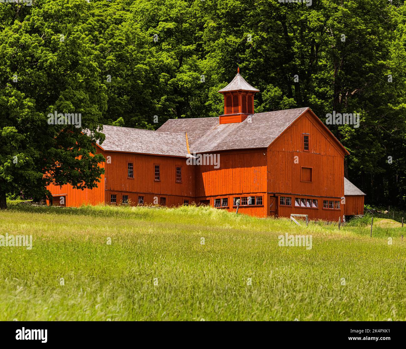 Barn in Field William Cullen Bryant Homestead   Cummington, Massachusetts, USA Stock Photo