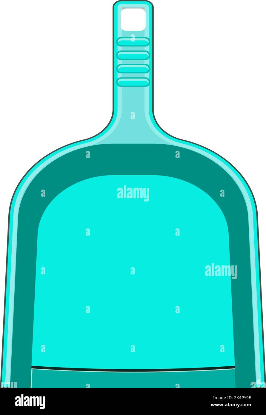 Blue dustpan, illustration, vector on a white background. Stock Vector