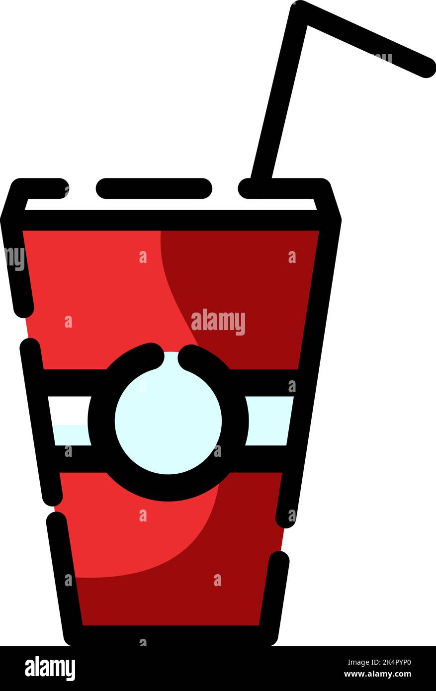 Cinema soda, illustration, vector on a white background. Stock Vector