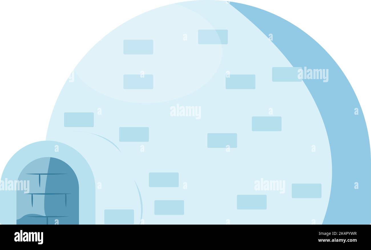 Igloo construction, illustration, vector on a white background Stock ...
