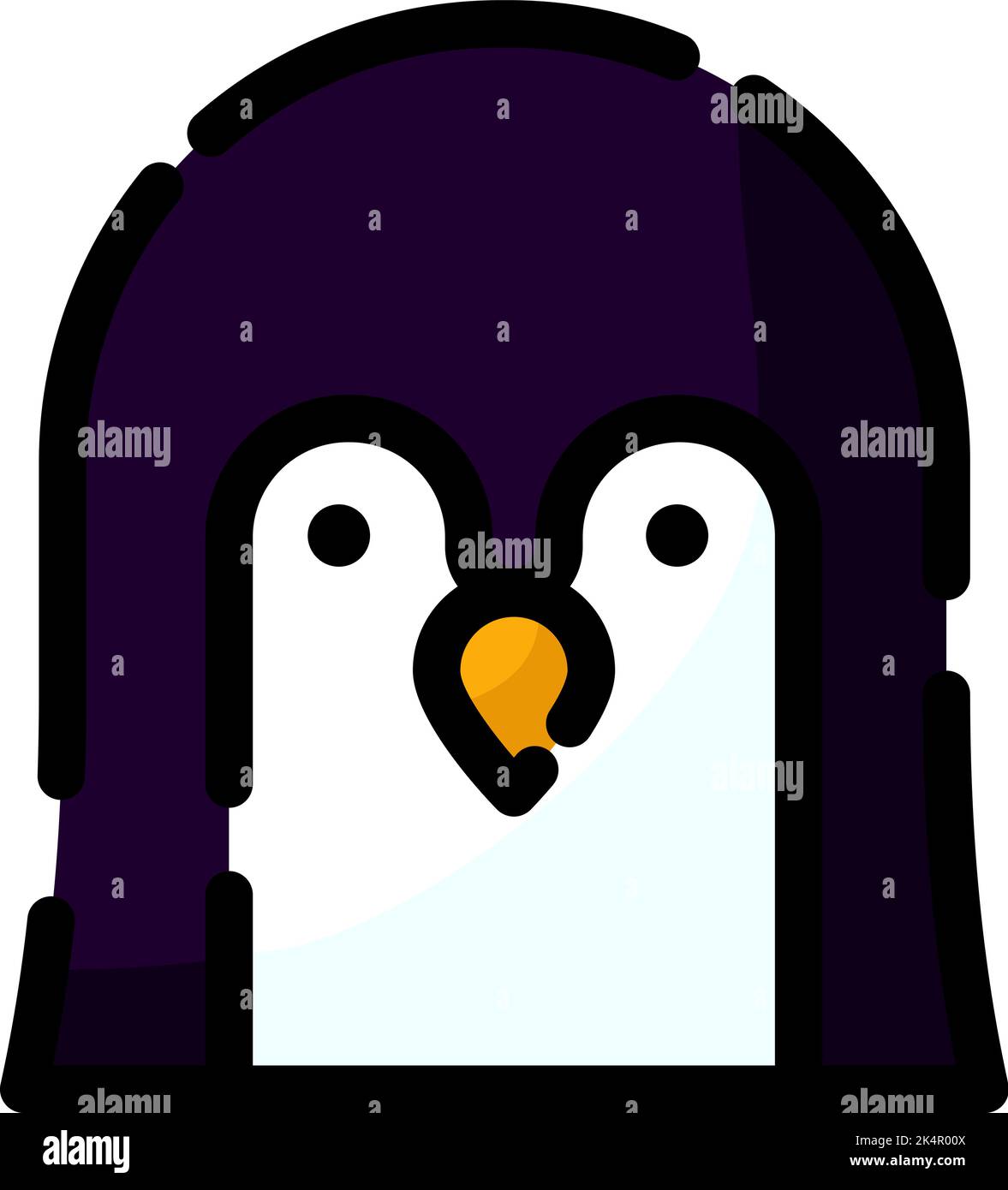 Penguin animal, illustration, vector on a white background Stock Vector
