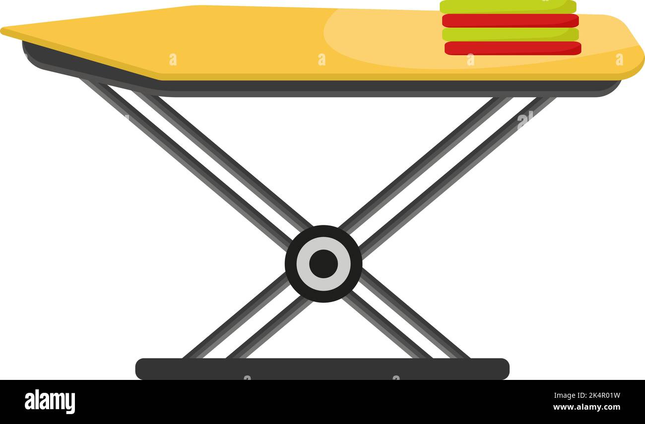 Yellow iron board, illustration, vector on a white background. Stock Vector