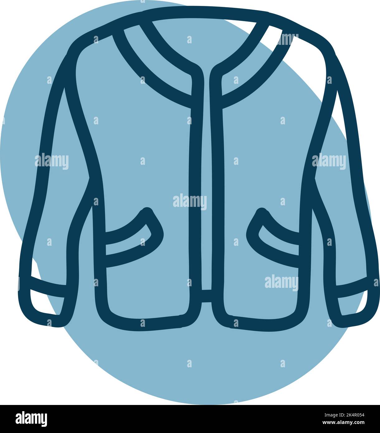 Colledge jacket, illustration, vector on a white background Stock ...