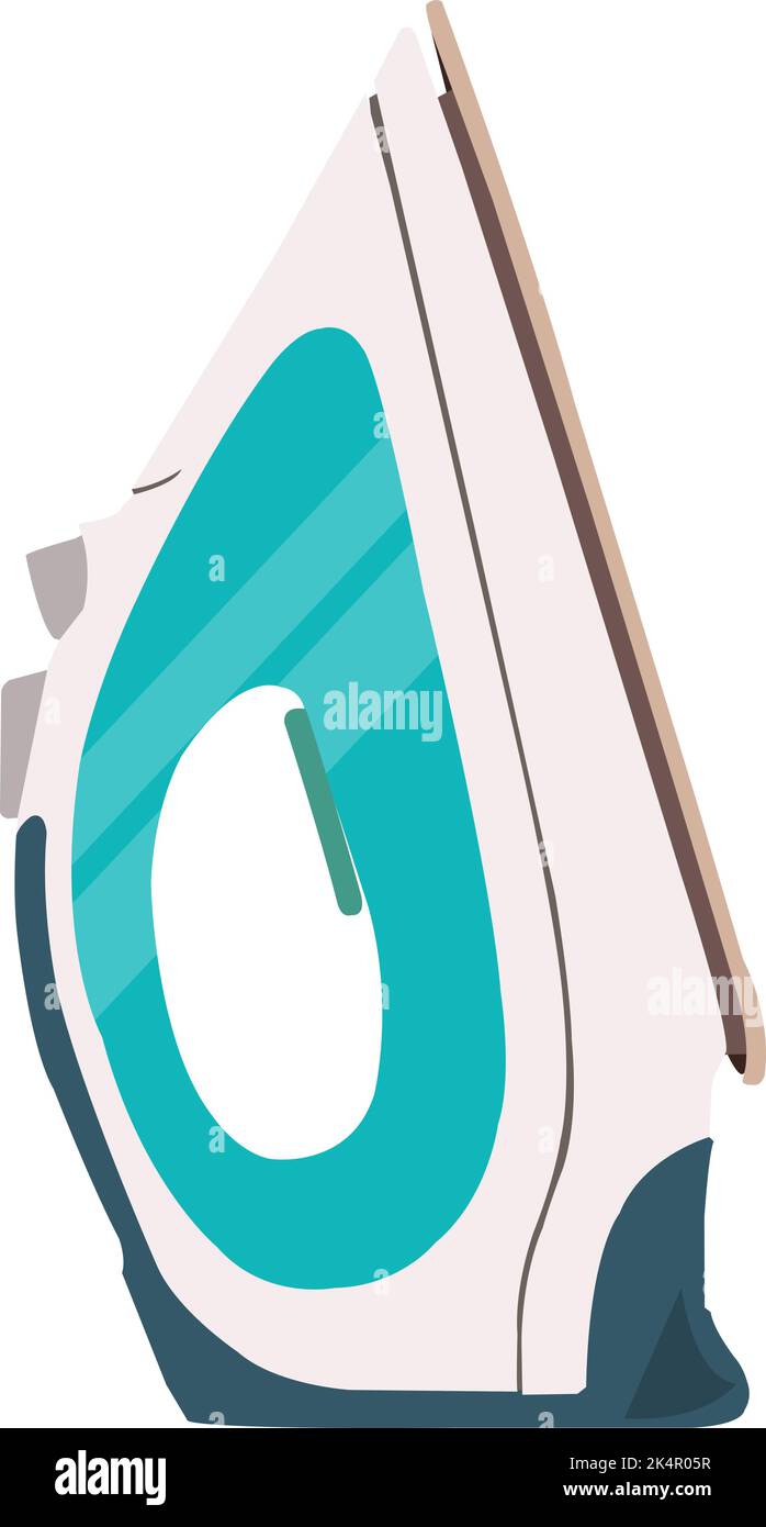Blue and white clothing iron, illustration, vector on a white background Stock Vector Image ...