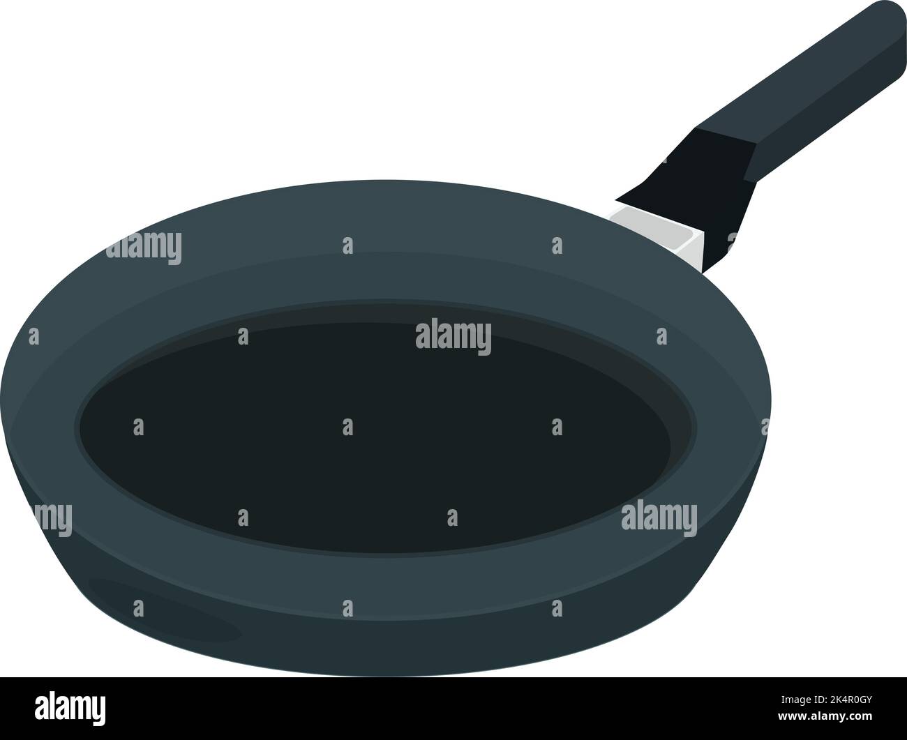 Professional frying pan, illustration, vector on a white background. Stock Vector