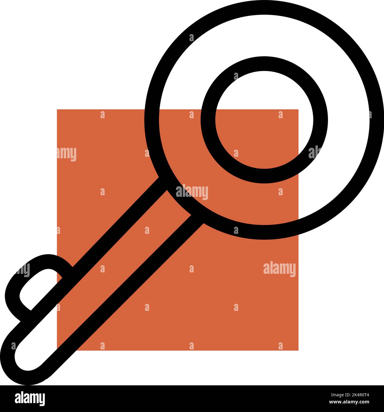 Digital key, illustration, vector on a white background Stock Vector