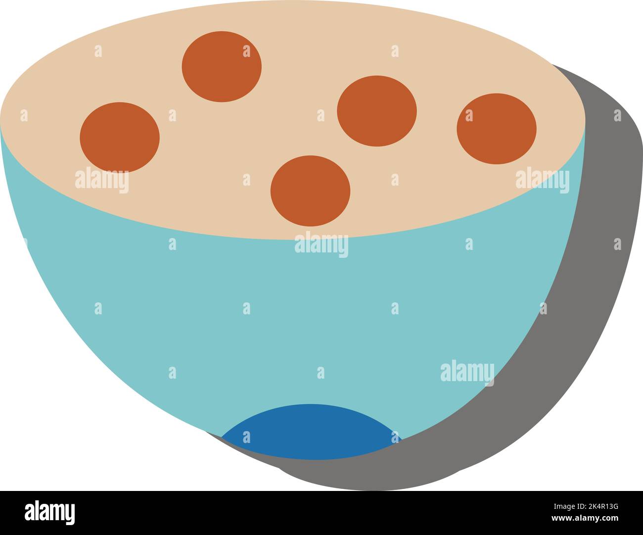 Breakfast cereal, illustration, vector on a white background. Stock Vector