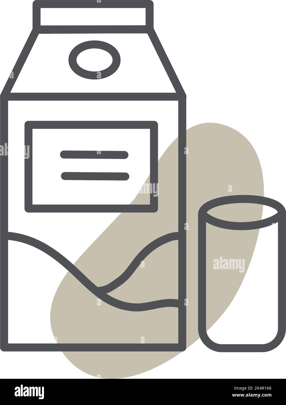 Milk carton, illustration, vector on a white background. Stock Vector