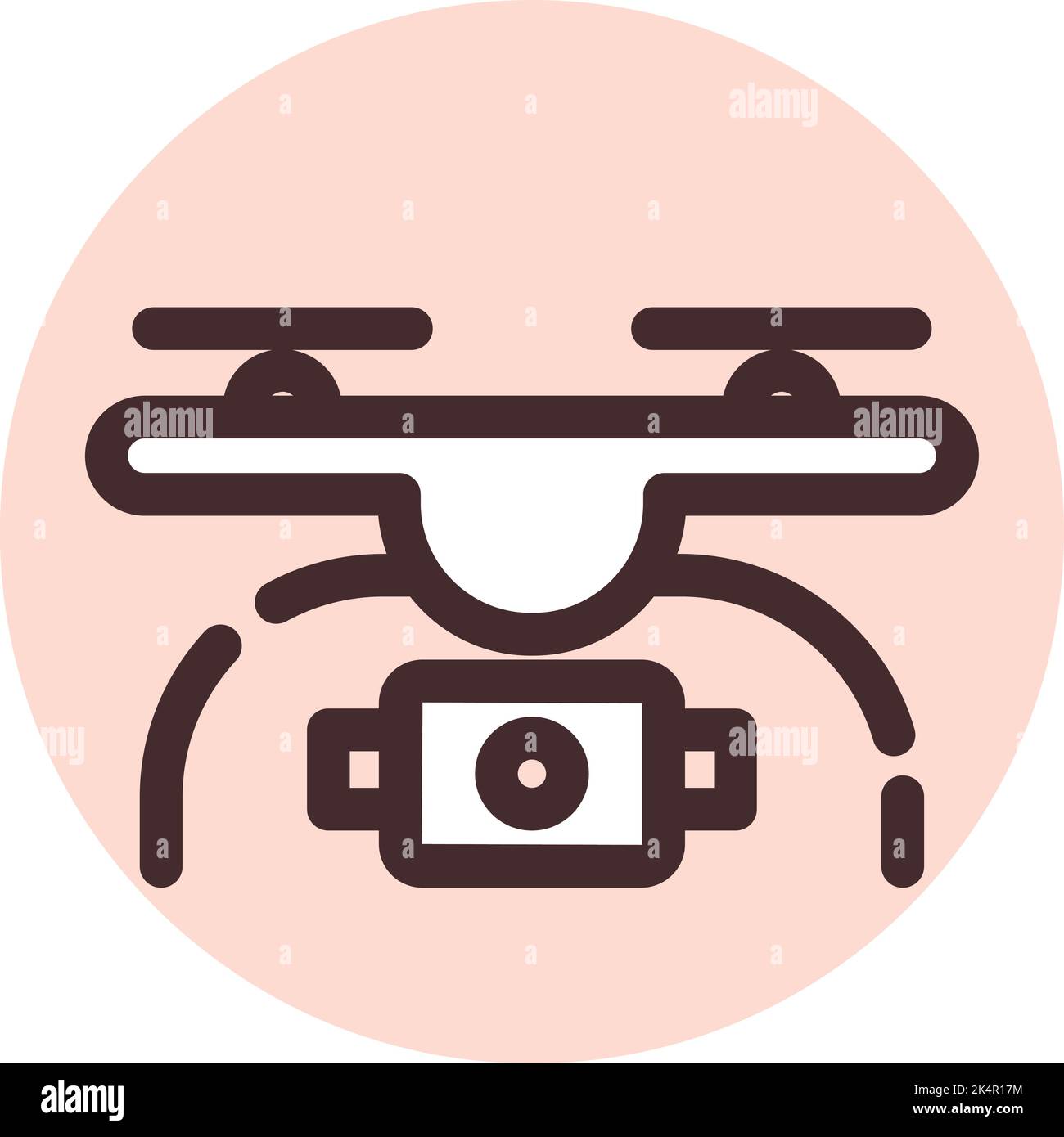 Broadcast drone, illustration, vector on a white background. Stock Vector