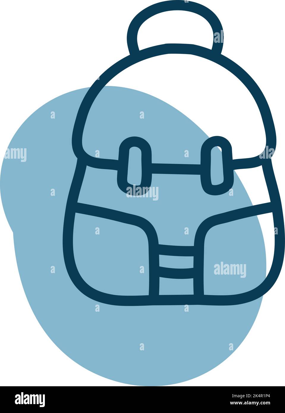 Study bag, illustration, vector on a white background. Stock Vector
