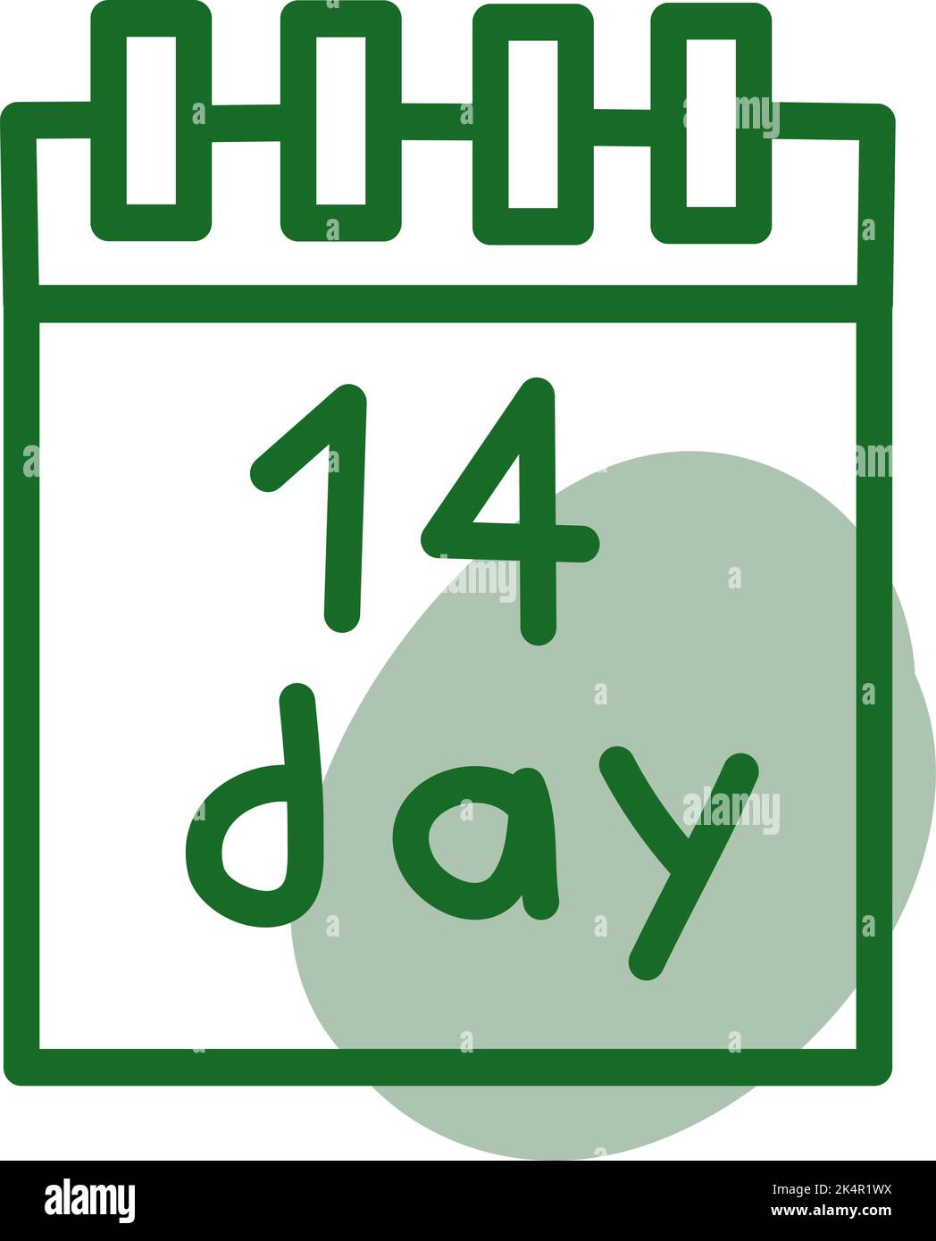 14 day quarantine, illustration, vector on a white background. Stock Vector