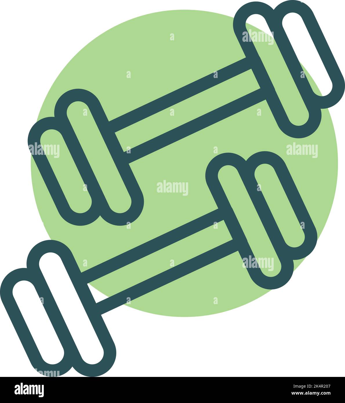 Gym dumbbells, illustration, vector on a white background. Stock Vector