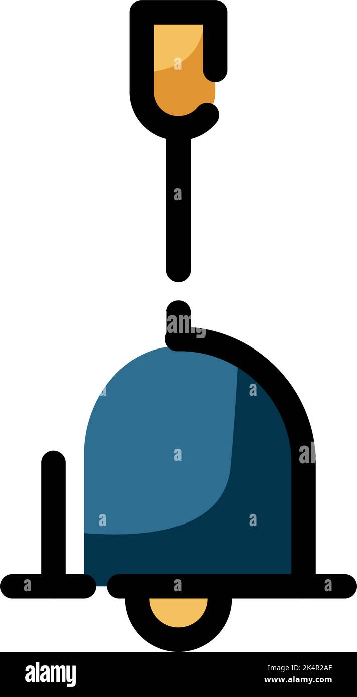 Blue chandelier, illustration, vector on a white background. Stock Vector