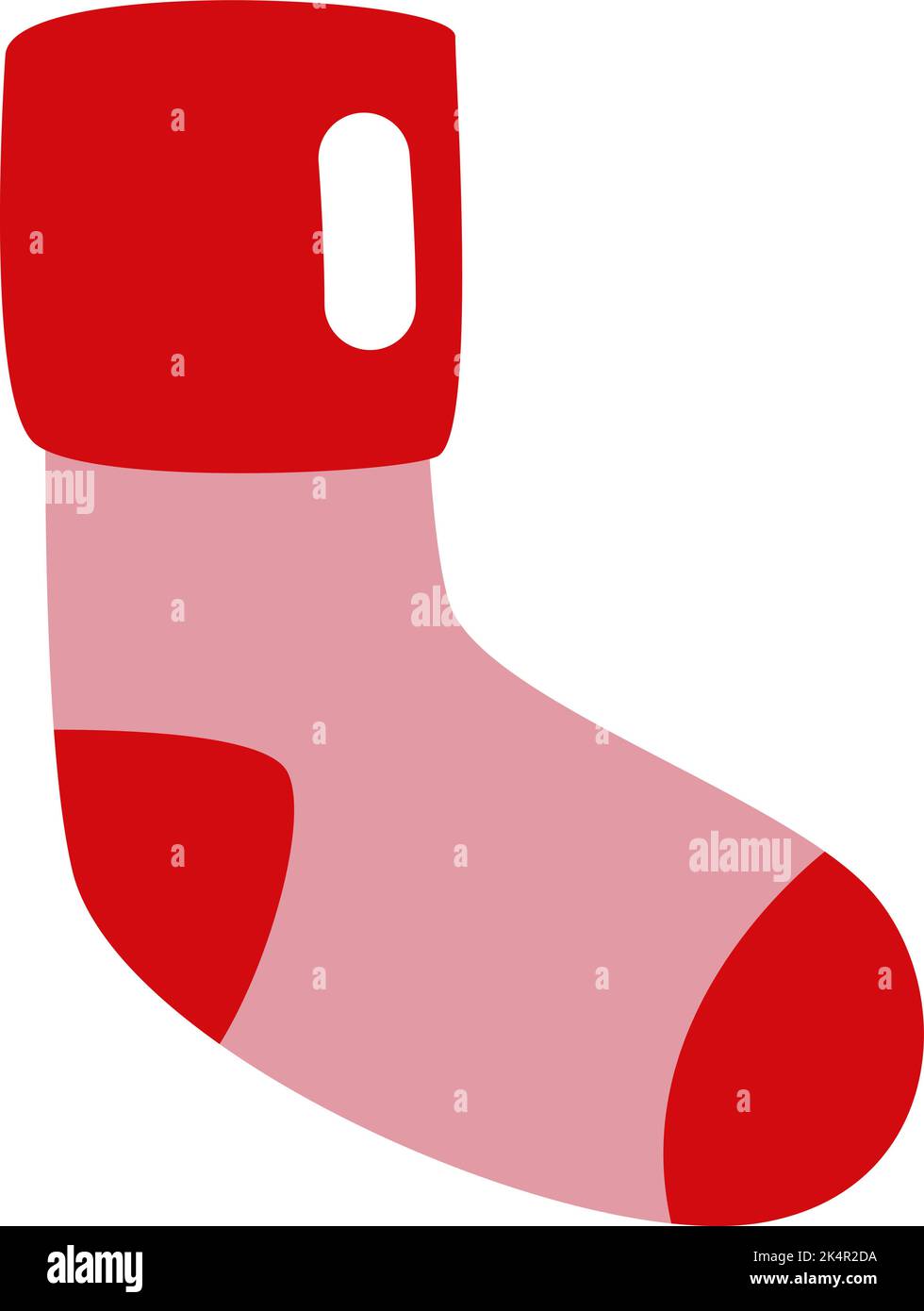 Red socks, illustration, vector on a white background. Stock Vector