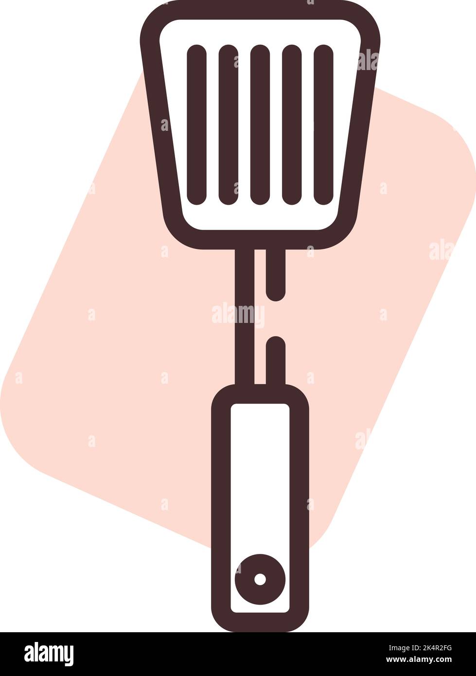 Kitchen spatula, illustration, vector on a white background. Stock Vector