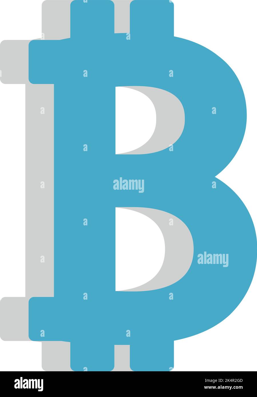 Finance bitcoin, illustration, vector on a white background. Stock Vector