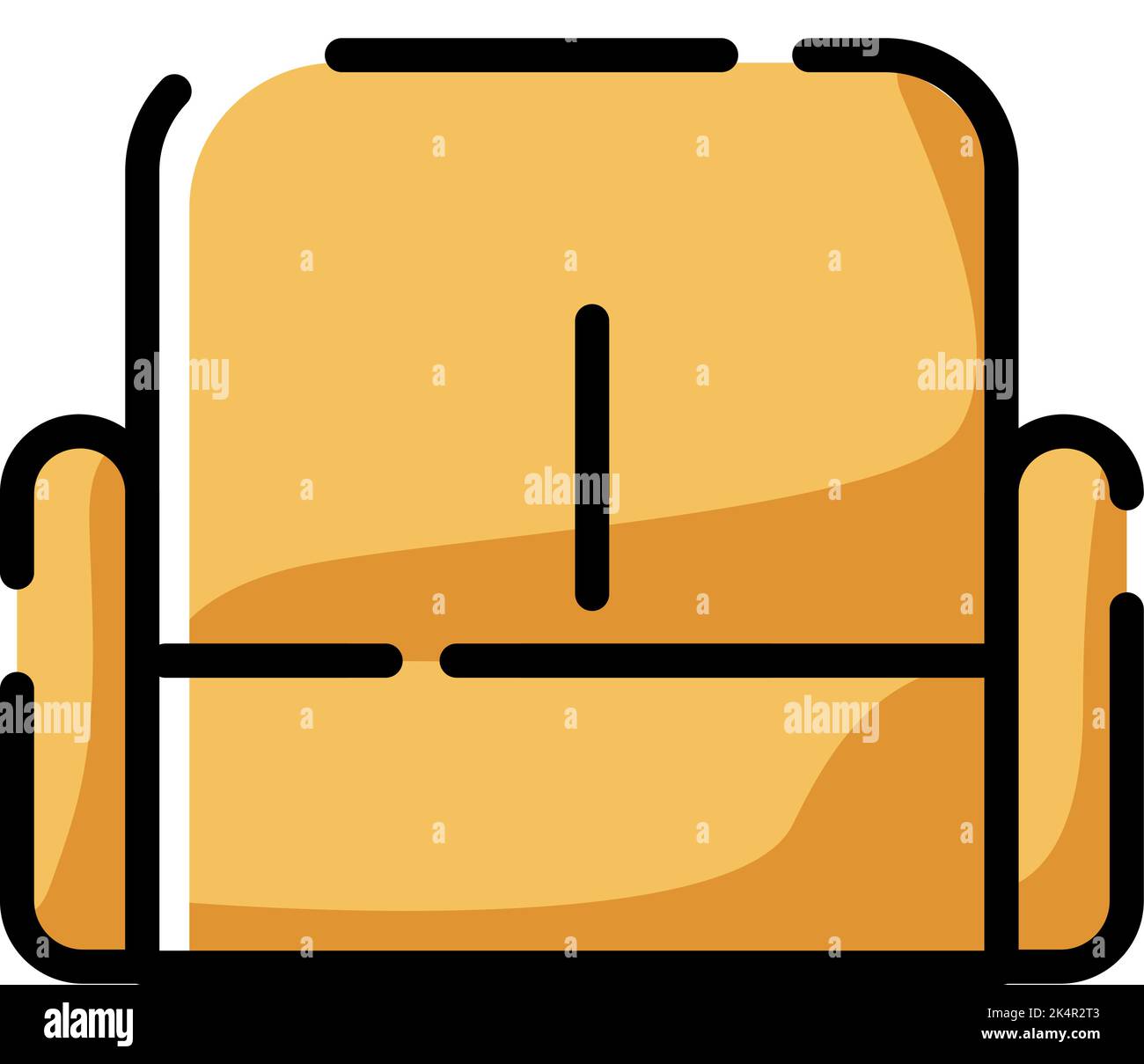 Yellow sofa, illustration, vector on a white background Stock Vector Image & Art Alamy
