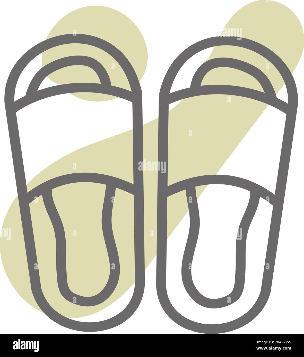 Home slippers, illustration, vector on a white background. Stock Vector