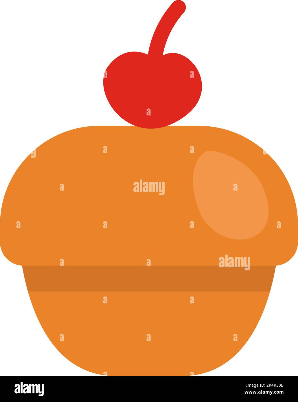 Gastronomy muffin , illustration, vector on a white background. Stock Vector