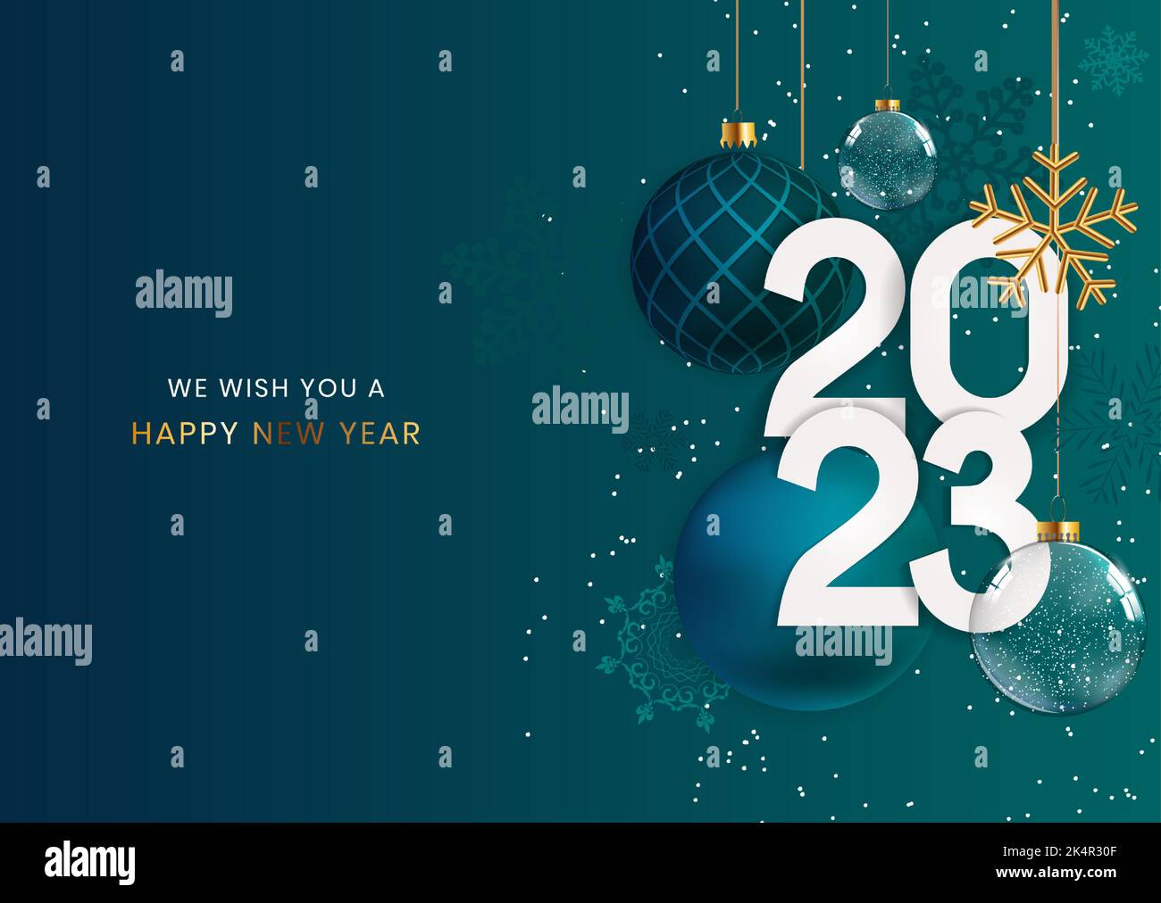 Happy new year 2023 greeting card Stock Vector Images - Alamy